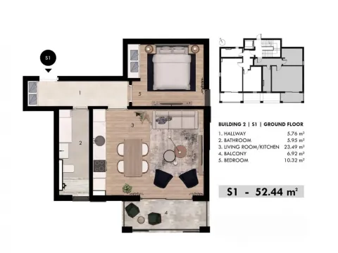 Prodaja, jednosoban stan, 52m², Donja Lastva, Tivat - image 2