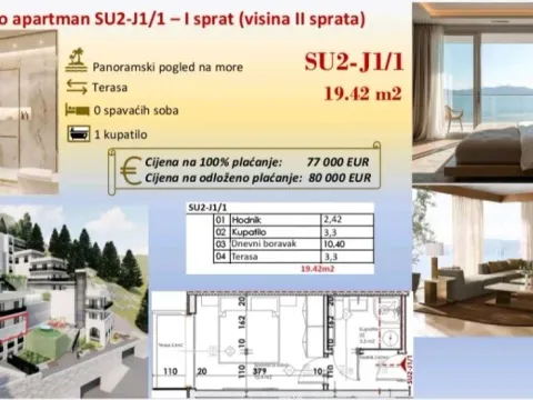 Sale, studio apartment, 19m², Dubovica, Budva - image 6