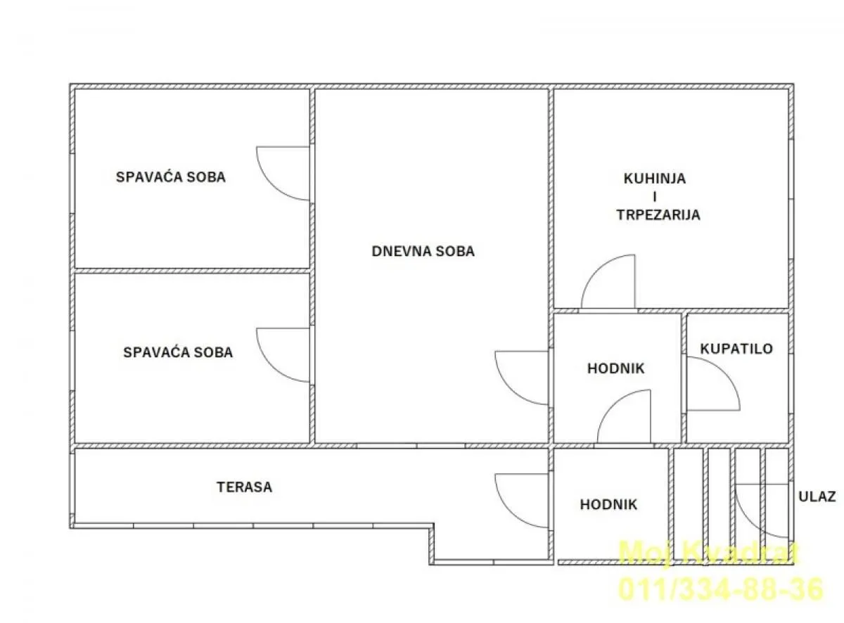 Prodaja, trosoban stan, 65m², Zvezdara Sve Podlokacije, Beograd