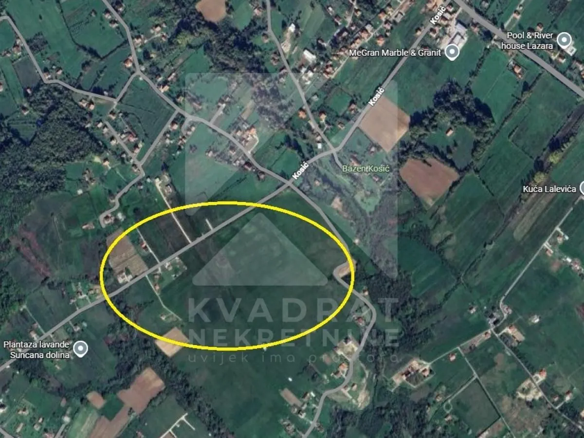 Prodaja, plac, 1900m², Kosić, Danilovgrad