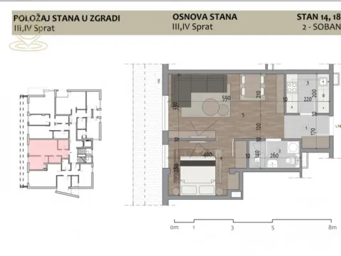 Sale, two bedroom apartment, 40m², Medijana, Niš - image 2