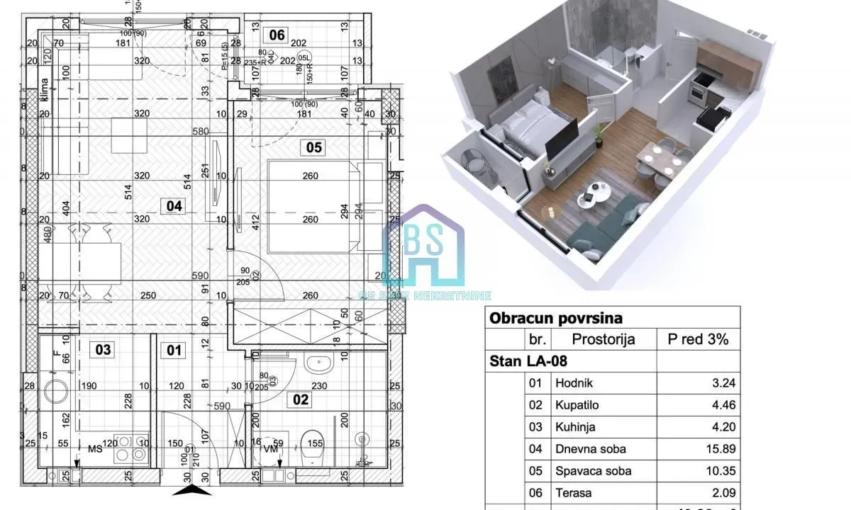 Prodaja, jednosoban stan, 40m², Avijatičarsko naselje, Novi Sad Sve Podlokacije