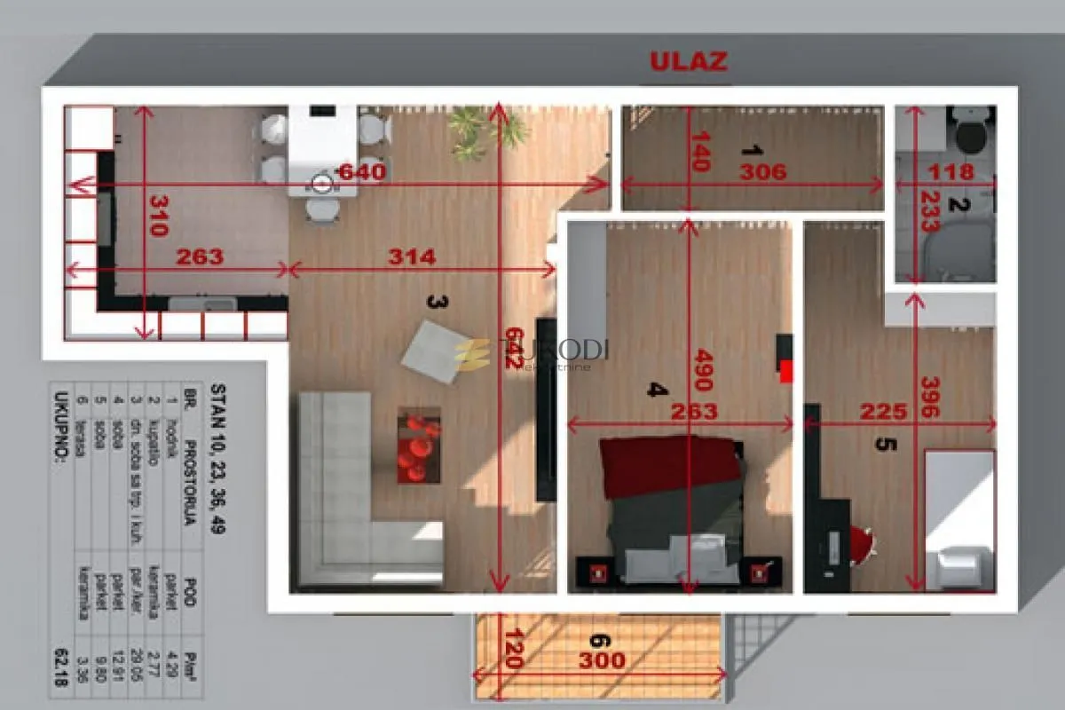 Prodaja, trosoban stan, 62m², Nova Detelinara, Novi Sad Sve Podlokacije