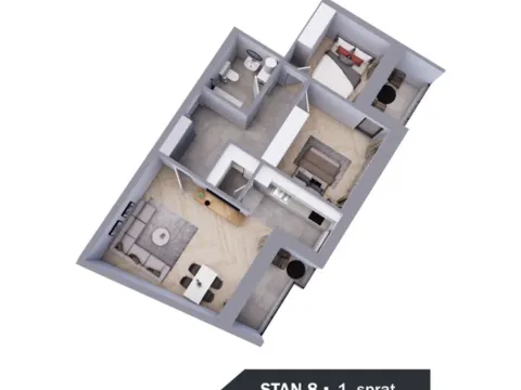 Sale, one bedroom apartment, 65m², Podbara, Novi Sad Sve Podlokacije - image 2