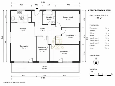 Prodaja, četvorosoban stan, 86m², Vašarište, Kragujevac - image 4