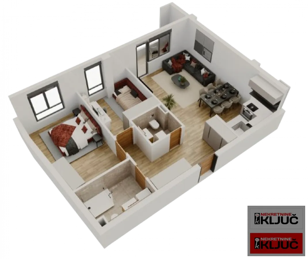 Prodaja, trosoban stan, 74m², Salajka, Novi Sad Sve Podlokacije