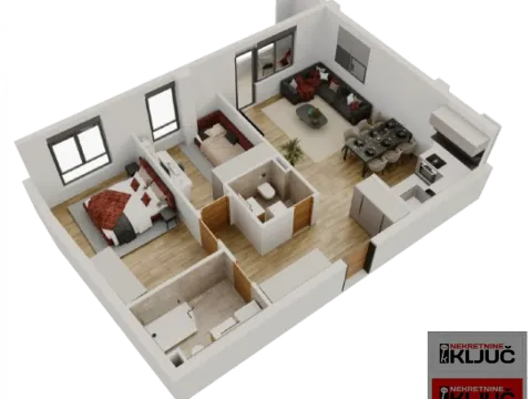 Sale, three bedroom apartment, 74m², Salajka, Novi Sad Sve Podlokacije