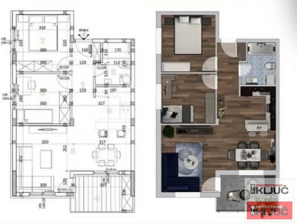 Prodaja, dvosoban stan, 59m², Adice, Novi Sad Sve Podlokacije