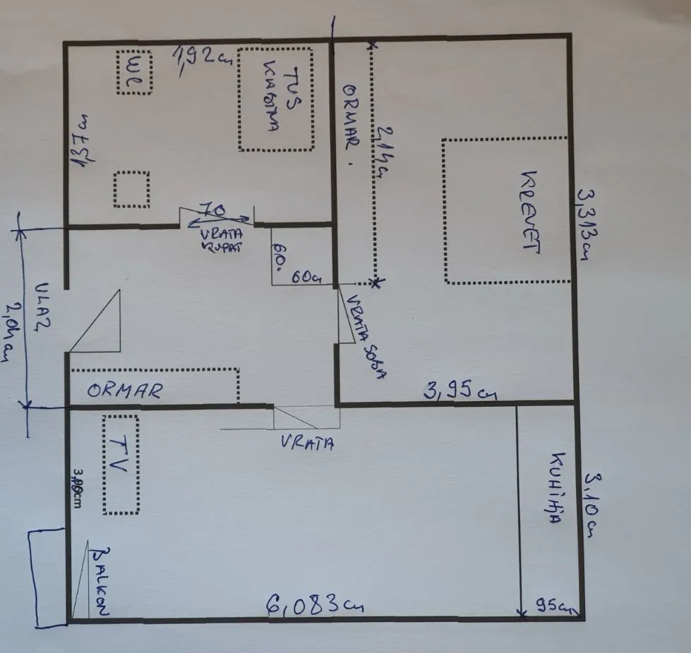 Izdavanje, jednosoban stan, 40m², Zlatica, Podgorica