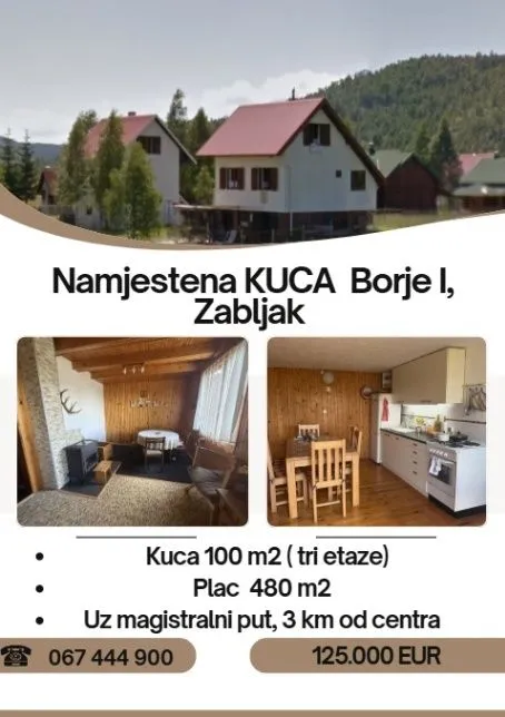 Prodaja, kuća, 100m², Borje, Žabljak