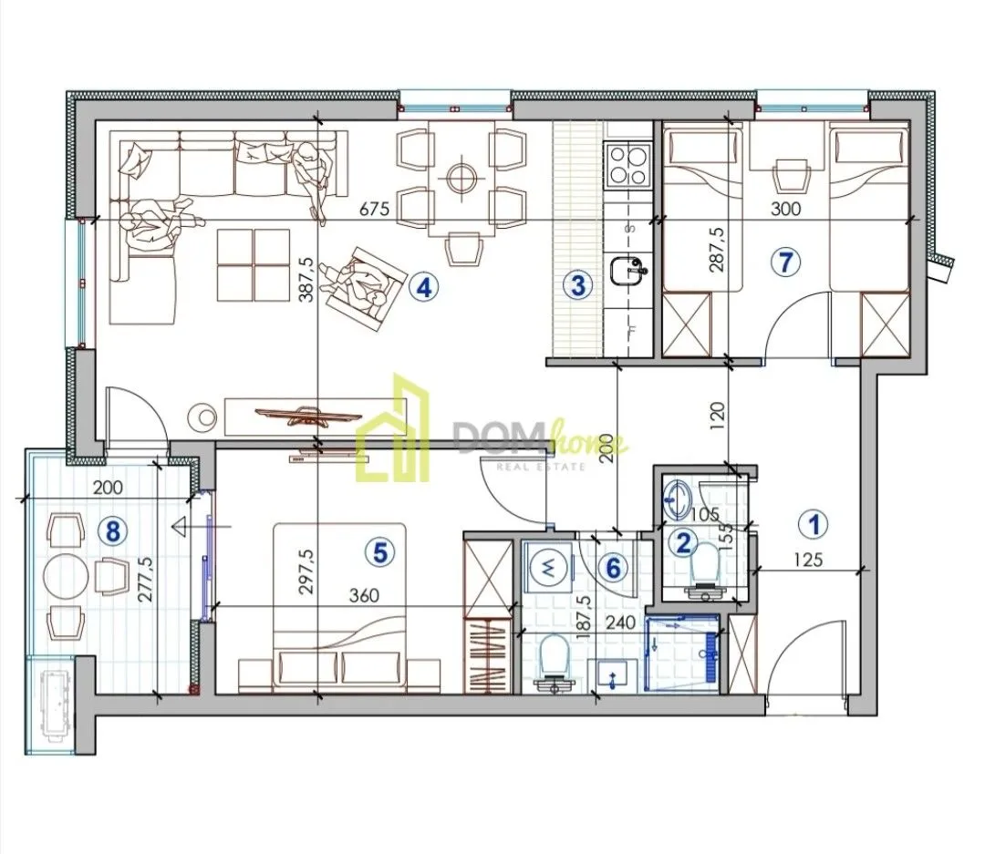 Prodaja, dvosoban stan, 64m², Zagorič, Podgorica