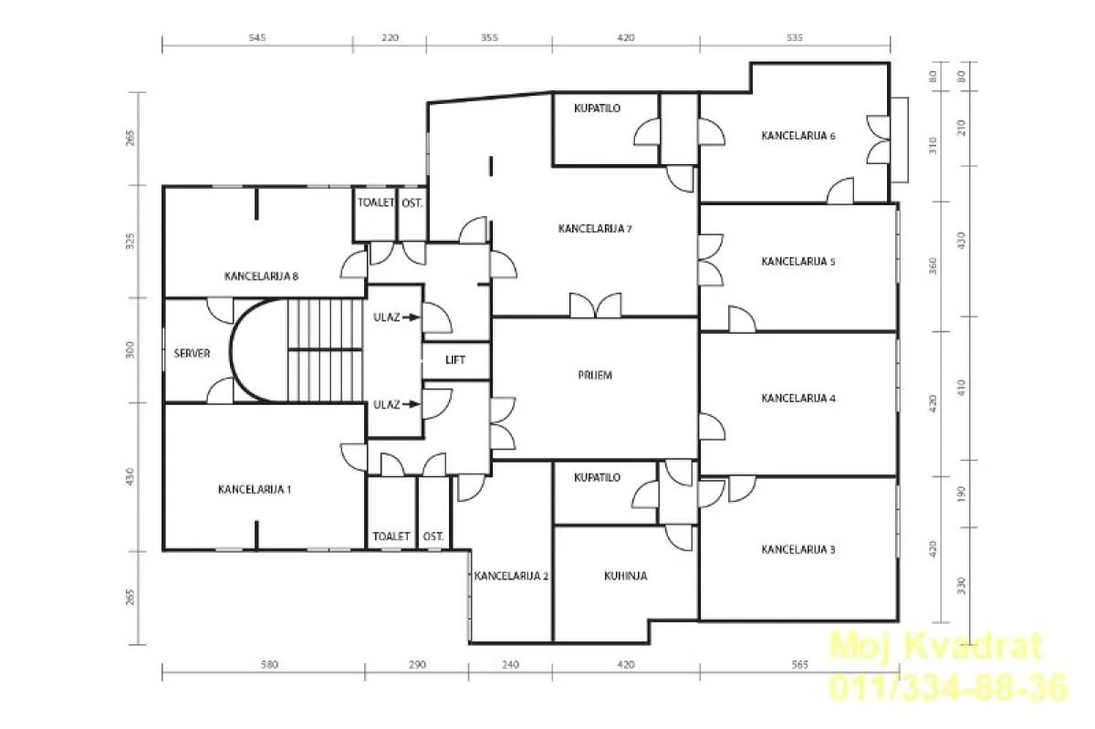 Rent, office space, 240m², Stari Grad, Beograd