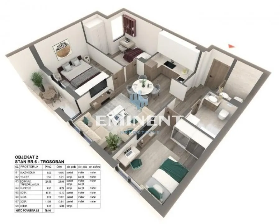 Sale, three bedroom apartment, 70m², Zemun Gornji Grad, Zemun Sve Podlokacije