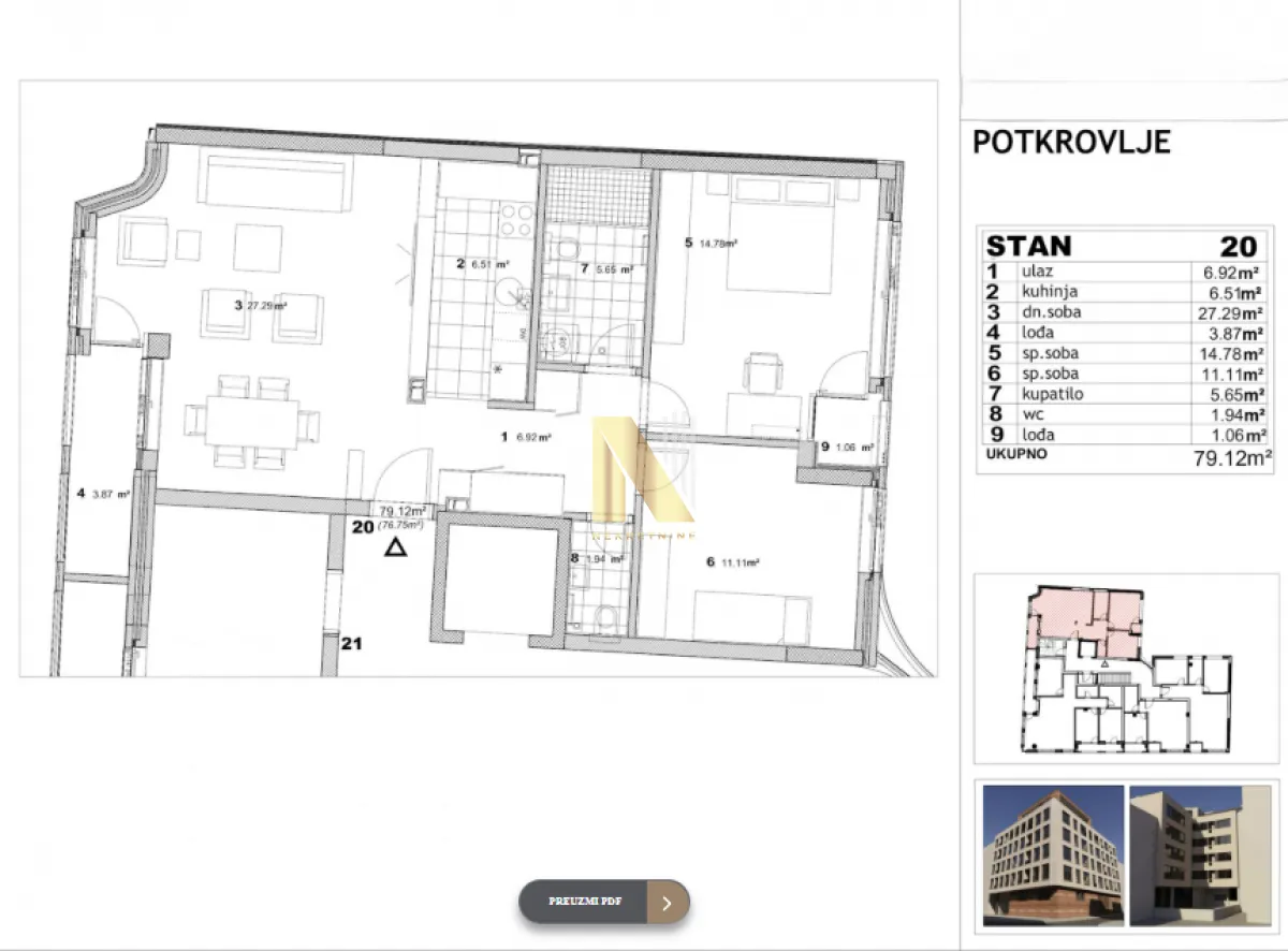 Prodaja, trosoban stan, 79m², Socijalno, Novi Sad Sve Podlokacije