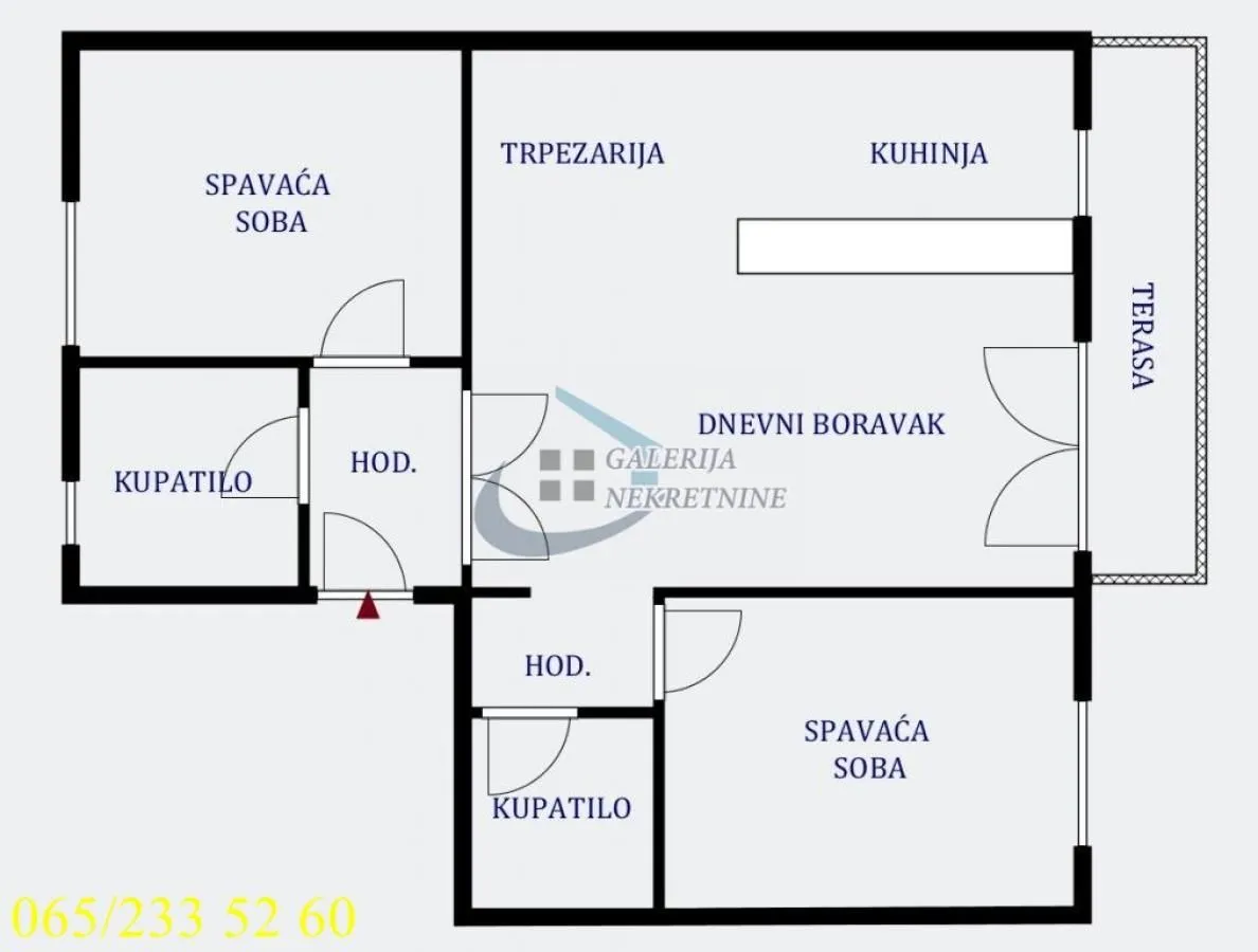 Sale, three bedroom apartment, 65m², Cvetni Trg, Vračar Sve Podlokacije