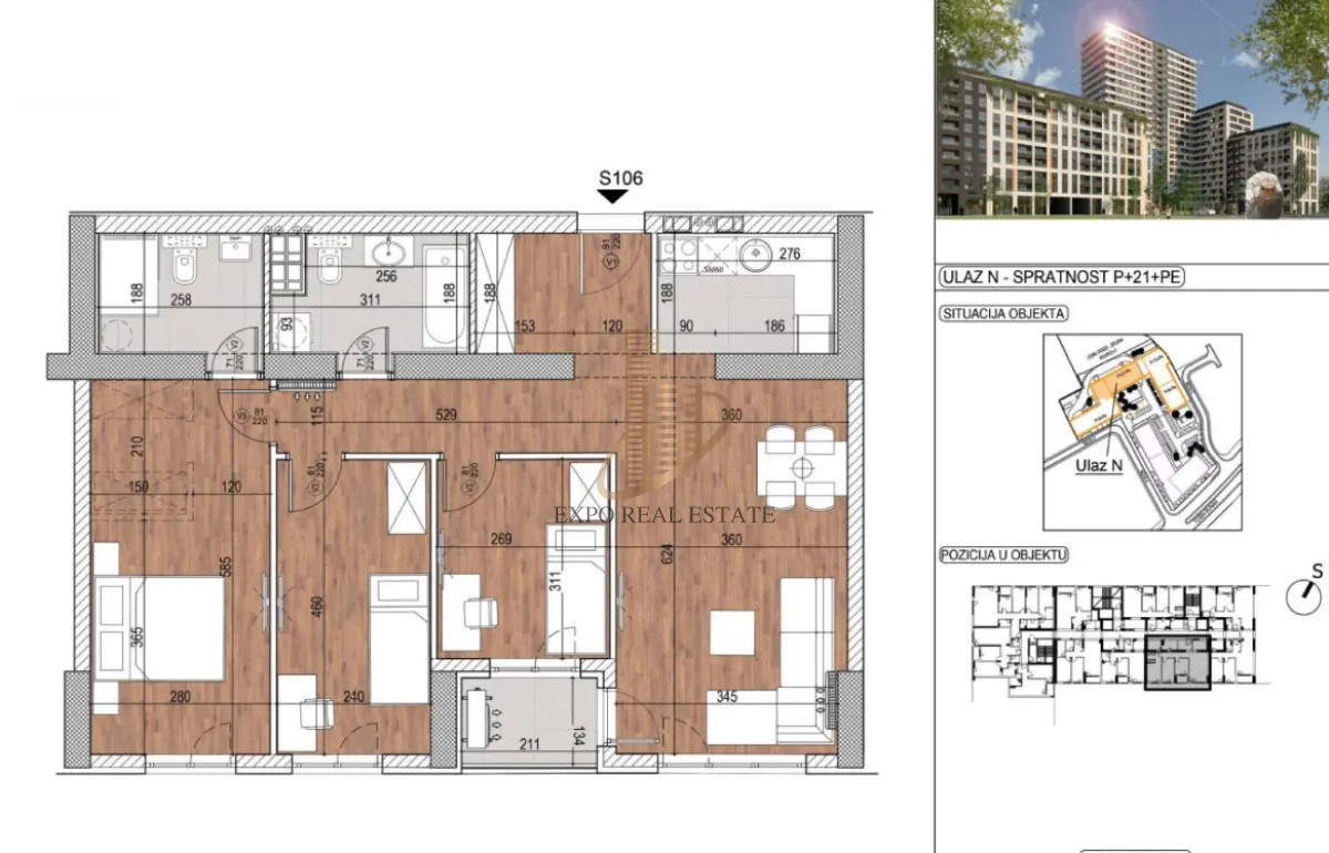 Sale, four bedroom apartment, 84m², Tošin bunar, Novi Beograd Sve Podlokacije