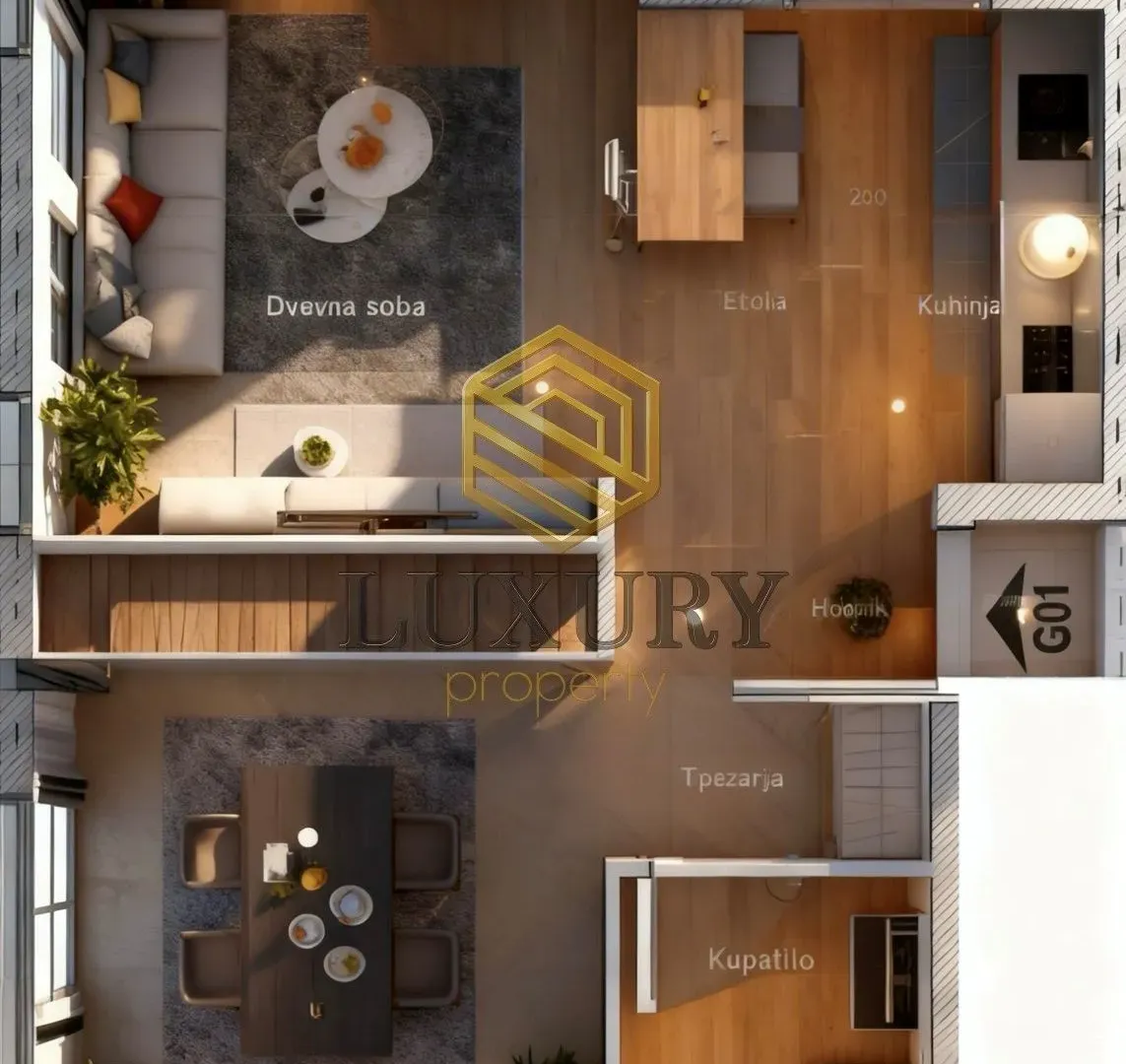 Prodaja, jednosoban stan, 44m², Zeta, Podgorica