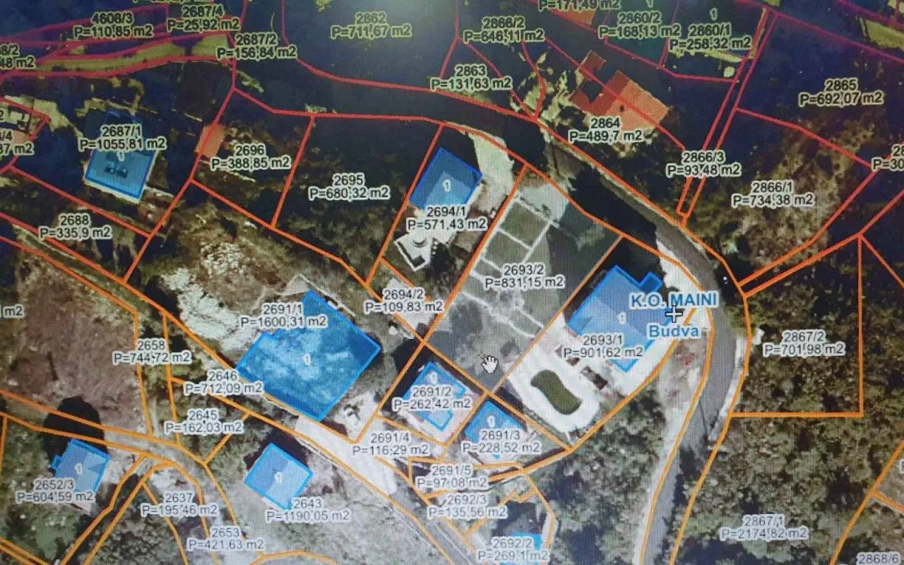 Sale, land lot, 834m², Markovići, Budva