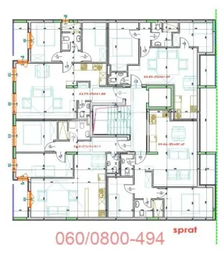 Floor plan showing the layout of rooms and dimensions. - image 6