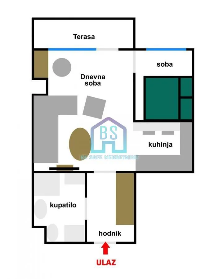 Prodaja, jednosoban stan, 36m², Grbavica, Novi Sad Sve Podlokacije