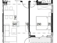 Sale, one bedroom apartment, 46m², Radanovići, Kotor - image 3