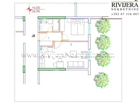 Sale, one bedroom apartment, 35m², Dobrota, Kotor - image 3