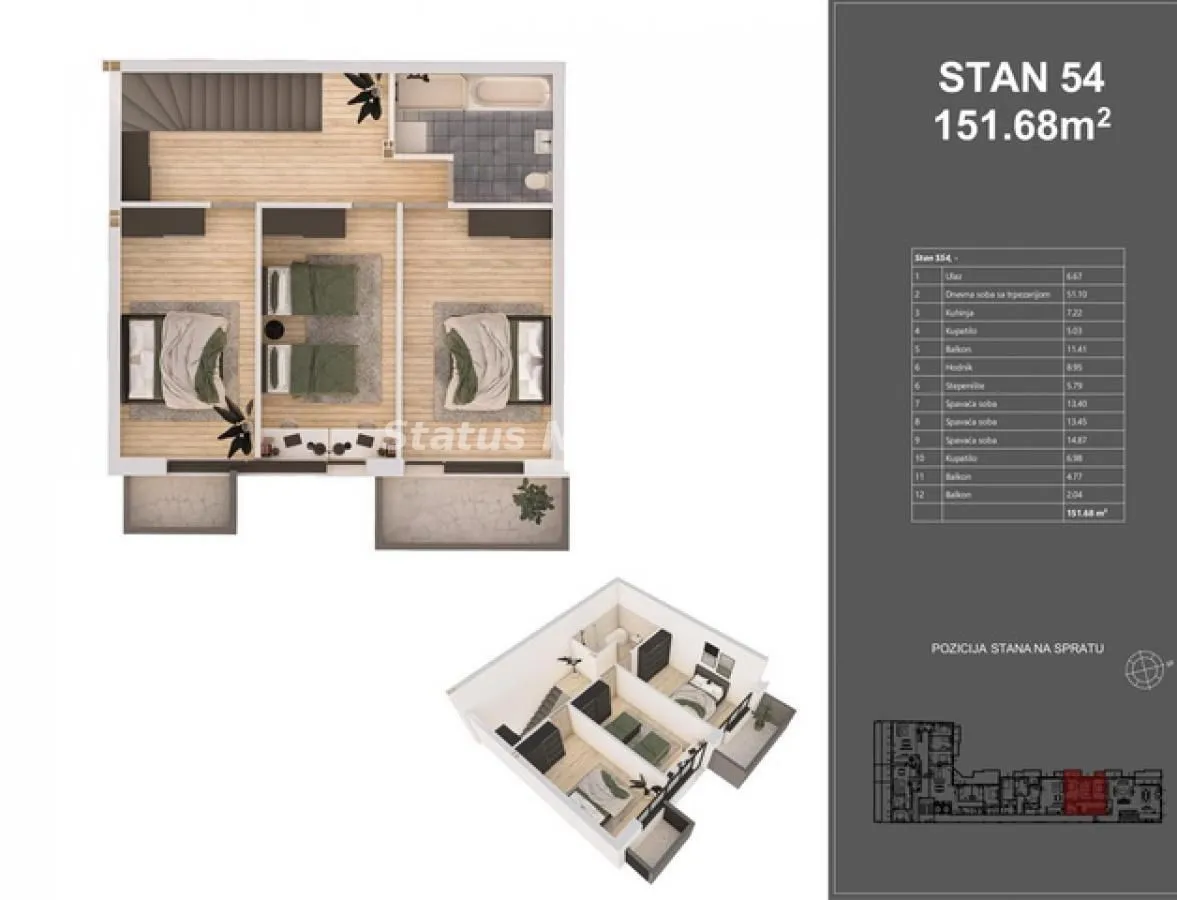 Prodaja, četvorosoban stan, 152m², Centar, Novi Sad