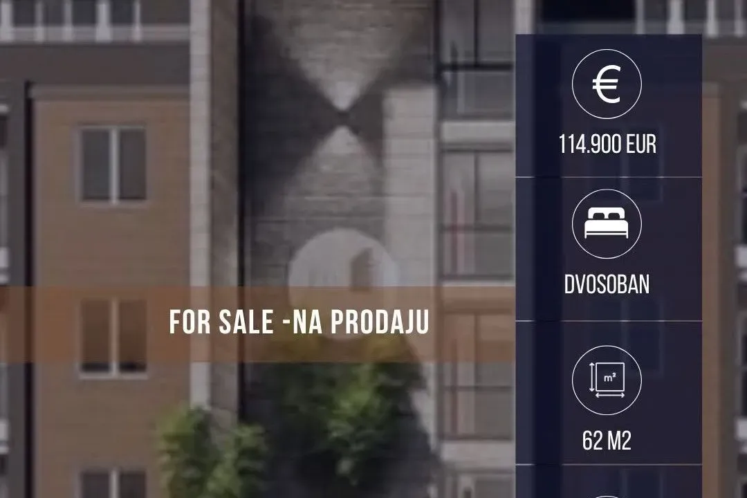 Prodaja, dvosoban stan, 62m², Zagorič, Podgorica
