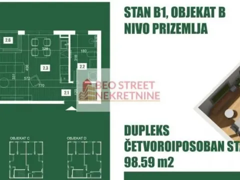 Sale, two bedroom apartment, 47m², Borča 1, Borča Sve Podlokacije - image 5