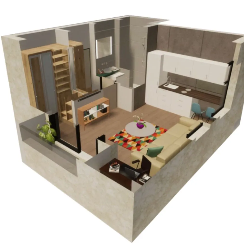 Sale, one bedroom apartment, 46m², Centar, Bar