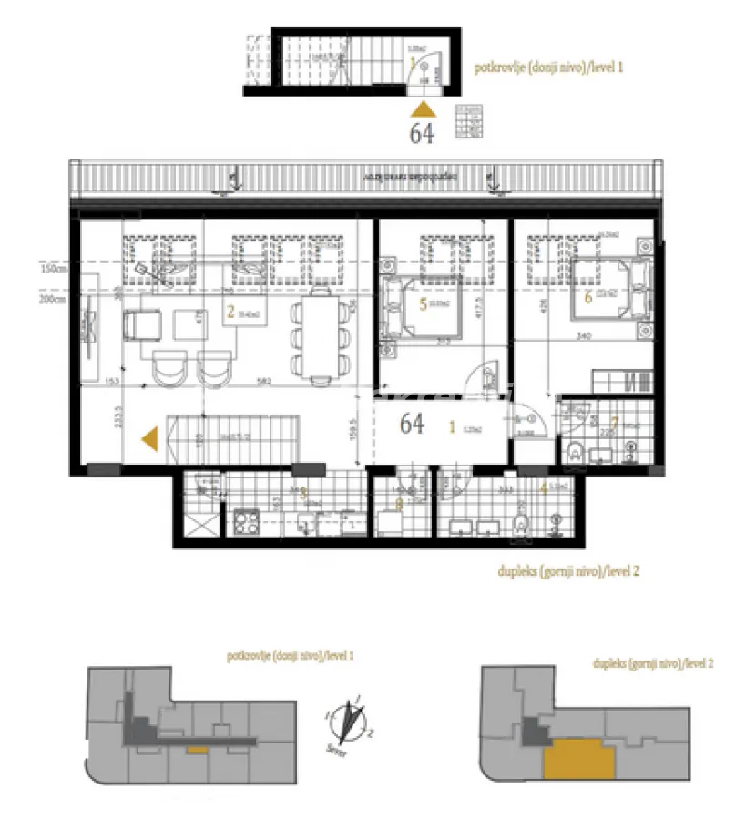 Prodaja, trosoban stan, 78m², Petrovaradin, Novi Sad