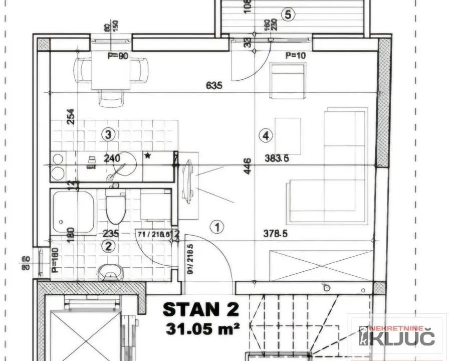 Prodaja, jednosoban stan, 31m², Socijalno, Novi Sad Sve Podlokacije