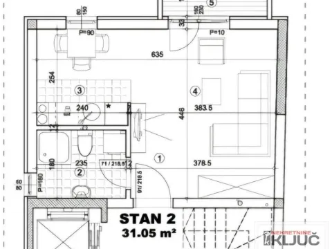Prodaja, jednosoban stan, 31m², Socijalno, Novi Sad Sve Podlokacije