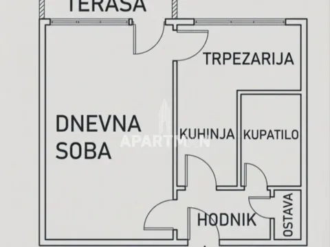 Prodaja, jednosoban stan, 42m², Stari Merkator, Novi Beograd Sve Podlokacije - image 12