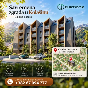 Spoljašnji izgled moderne stambene zgrade sa planinskim okruženjem. - image 4