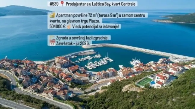 Sale, two bedroom apartment, 72m², Luštica, Herceg Novi