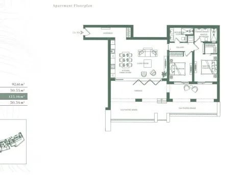 Sale, two bedroom apartment, 123m², Luštica, Tivat - image 11