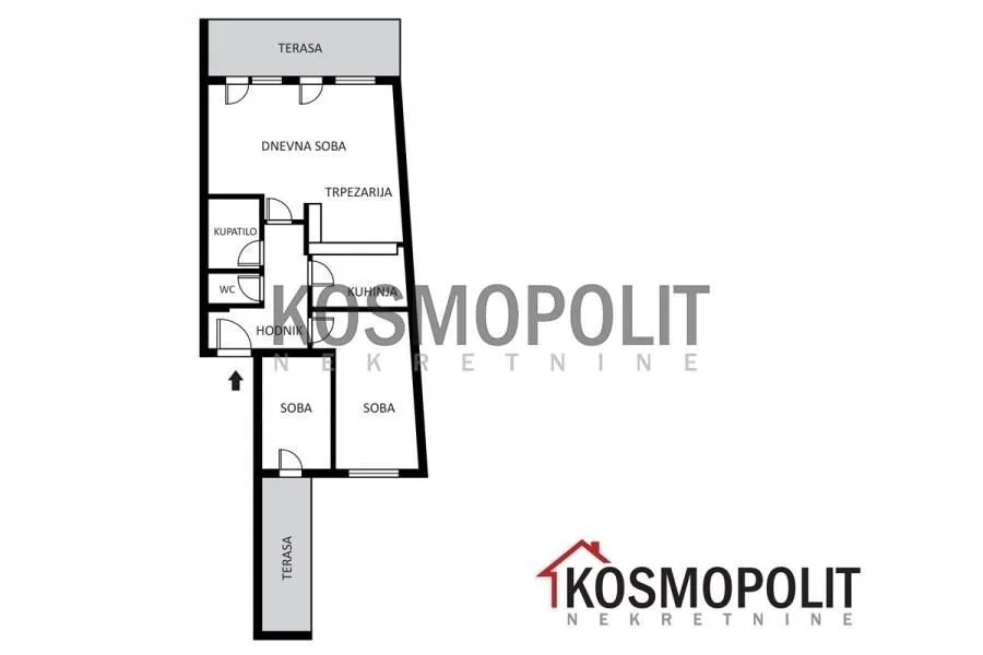 Sale, three bedroom apartment, 74m², Vračar Hram, Vračar Sve Podlokacije