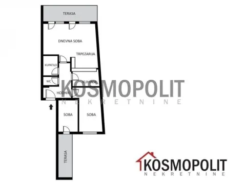 Sale, three bedroom apartment, 74m², Vračar Hram, Vračar Sve Podlokacije - image 13