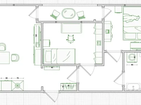 Rent, two bedroom apartment, 54m², Centar, Bar - image 3