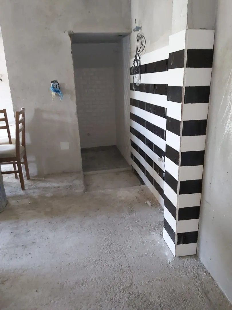 Unfinished interior of an apartment under construction.