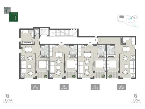 Prodaja, jednosoban stan, 58m², Tivat, Crna Gora - image 6