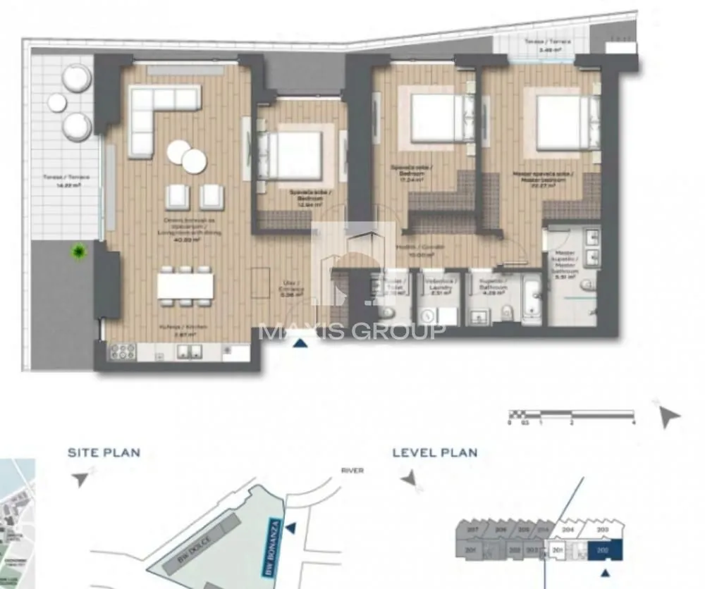 Sale, two bedroom apartment, 298m², Savski Venac, Beograd