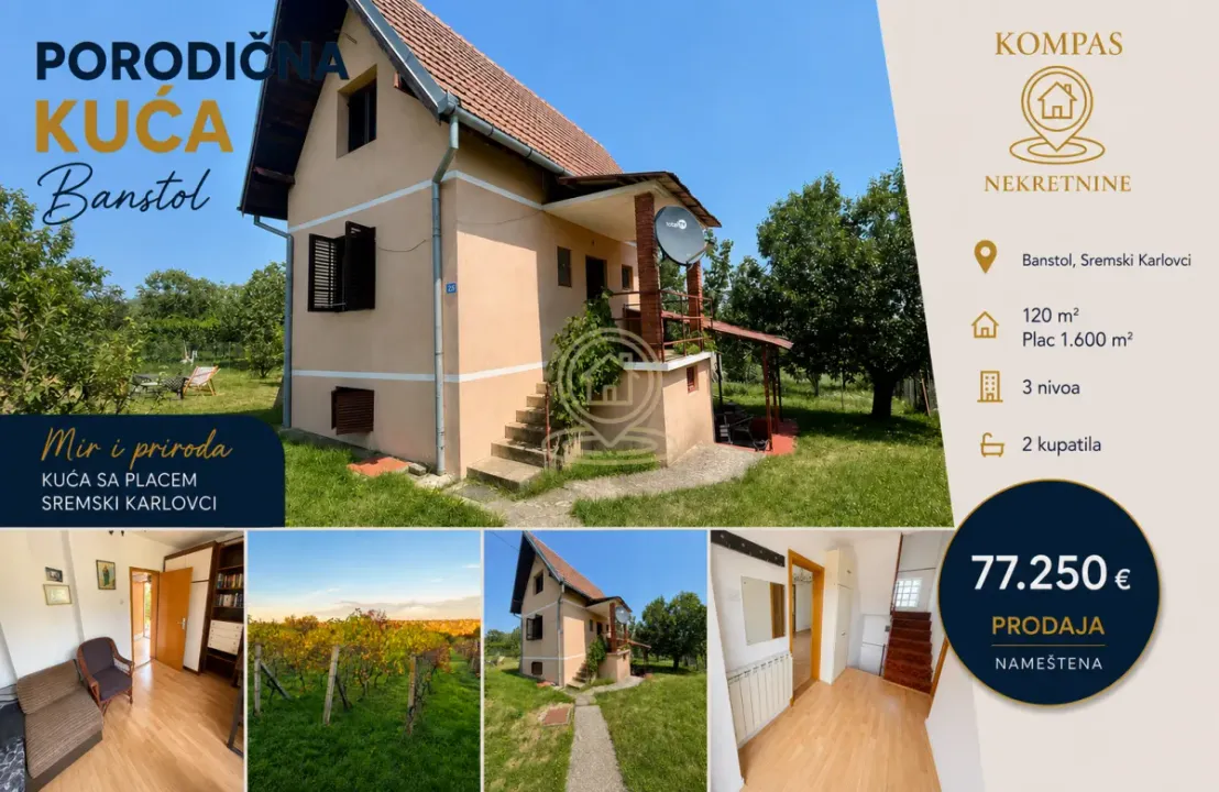 Prodaja, kuća, 120m², Sremski Karlovci, Novi Sad