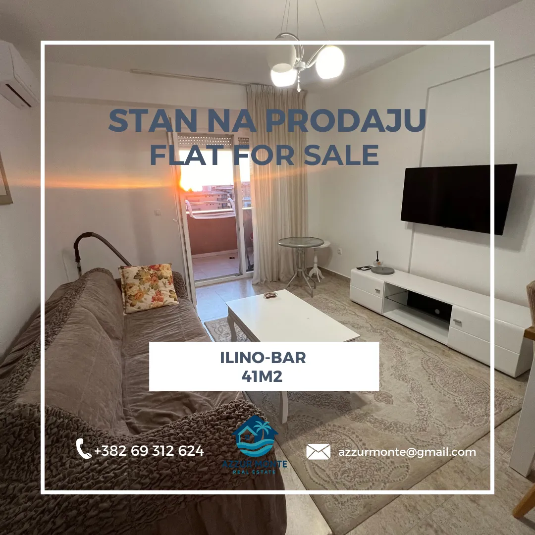 Prodaja, jednosoban stan, 41m², Ilino, Bar