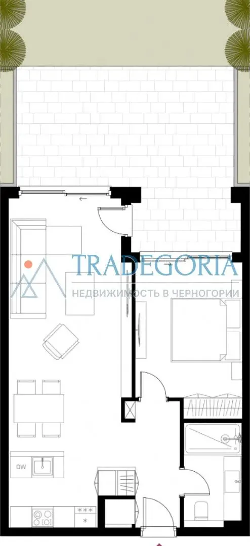 Prodaja, jednosoban stan, 58m², Budva, Crna Gora