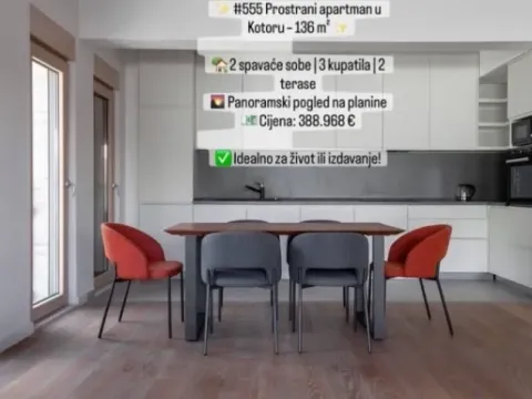 Prodaja, dvosoban stan, 136m², Kotor, Crna Gora