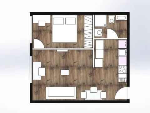 Sale, one bedroom apartment, 45m², Pantelej, Niš