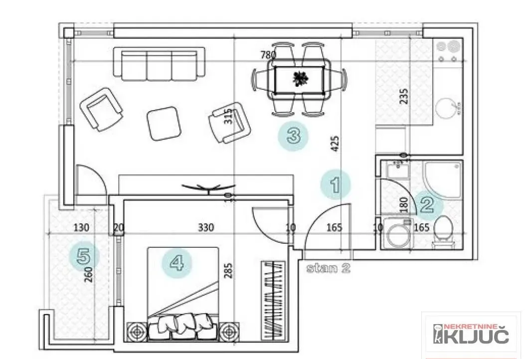 Prodaja, dvosoban stan, 41m², Petrovaradin, Novi Sad