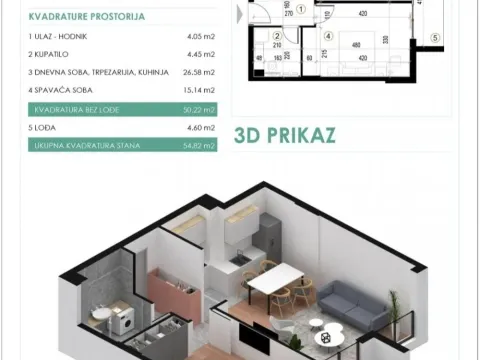 Prodaja, dvosoban stan, 55m², Voždovac Sve Podlokacije, Beograd - image 8
